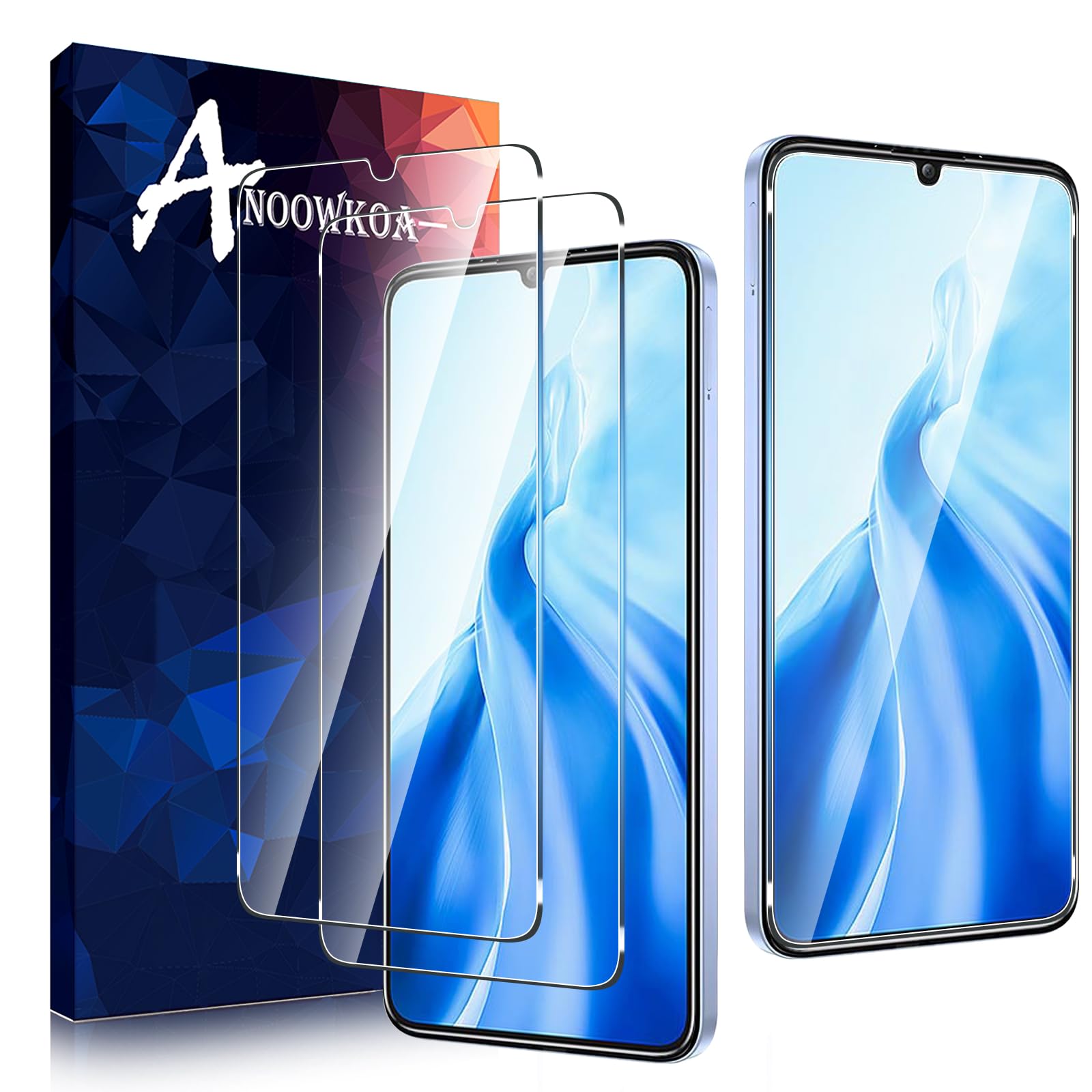 [2 Pack] Screen Protector.Tempered glass film specially designed for Oukitel C53, anti-impact, anti-breakage, anti-scratch, no bubbles, 9H hardness, provide full protection for your phone