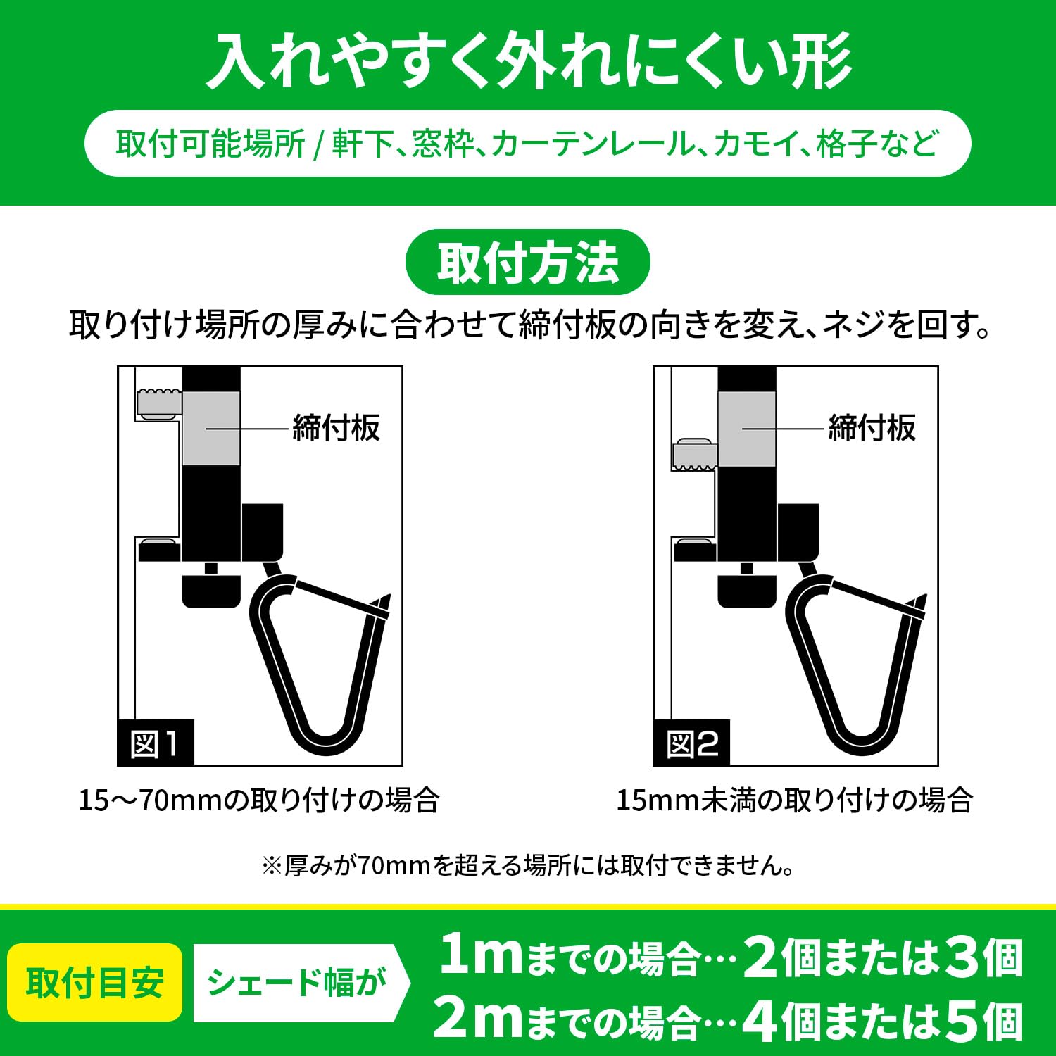 Amazon.co.jp: 山善(YAMAZEN) オーニング用フック 2個セット はさんで