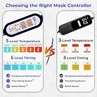 Vista 5 de Controlador de pantalla digital para máscara de ojos calentada: ajustes de calor y tiempo ajustables para almohadilla térmica de ojos, compresa