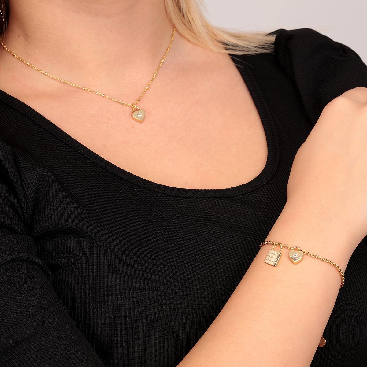 Morellato Abbraccio Collana Donna, in Acciaio, Cristalli - SAUB19