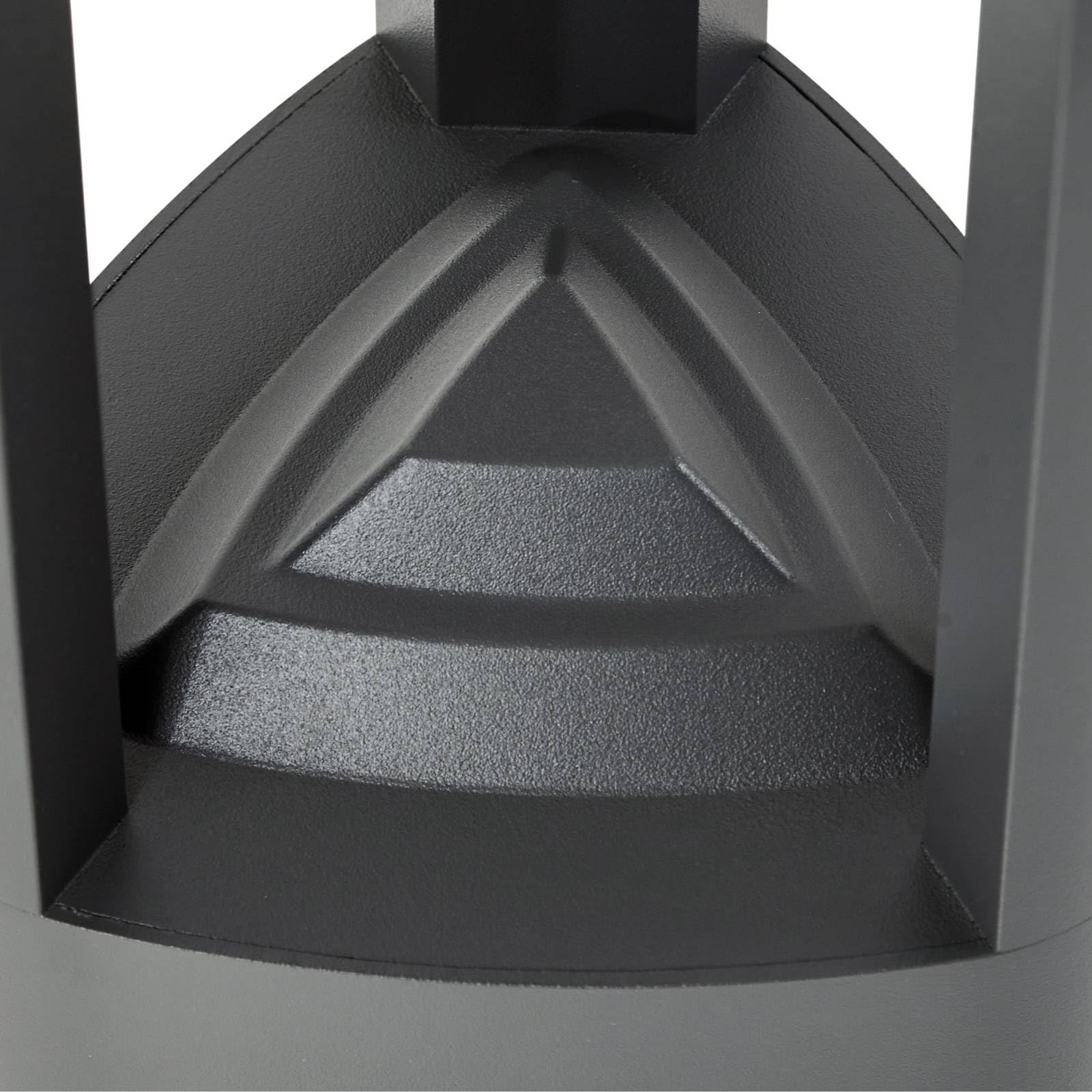 Lucande LED Außenleuchte Pirron (spritzwassergeschützt (Modern) in Schwarz aus Aluminium (1 flammig,) - Wegeleuchte Pollerleuchte Wegelampe Sockelleuchte