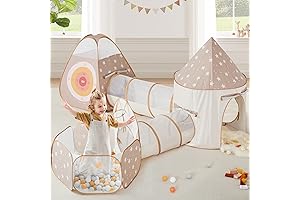 Tiny Land Play Tunnel and Ball Pit for Toddlers, 5pcs Indoor Playground