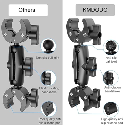 Miniatura 5 de Soporte de cámara de doble abrazadera soporte universal para carritos de golf, abrazadera de paraguas, escritorio, cochecitos, vagones, estudio