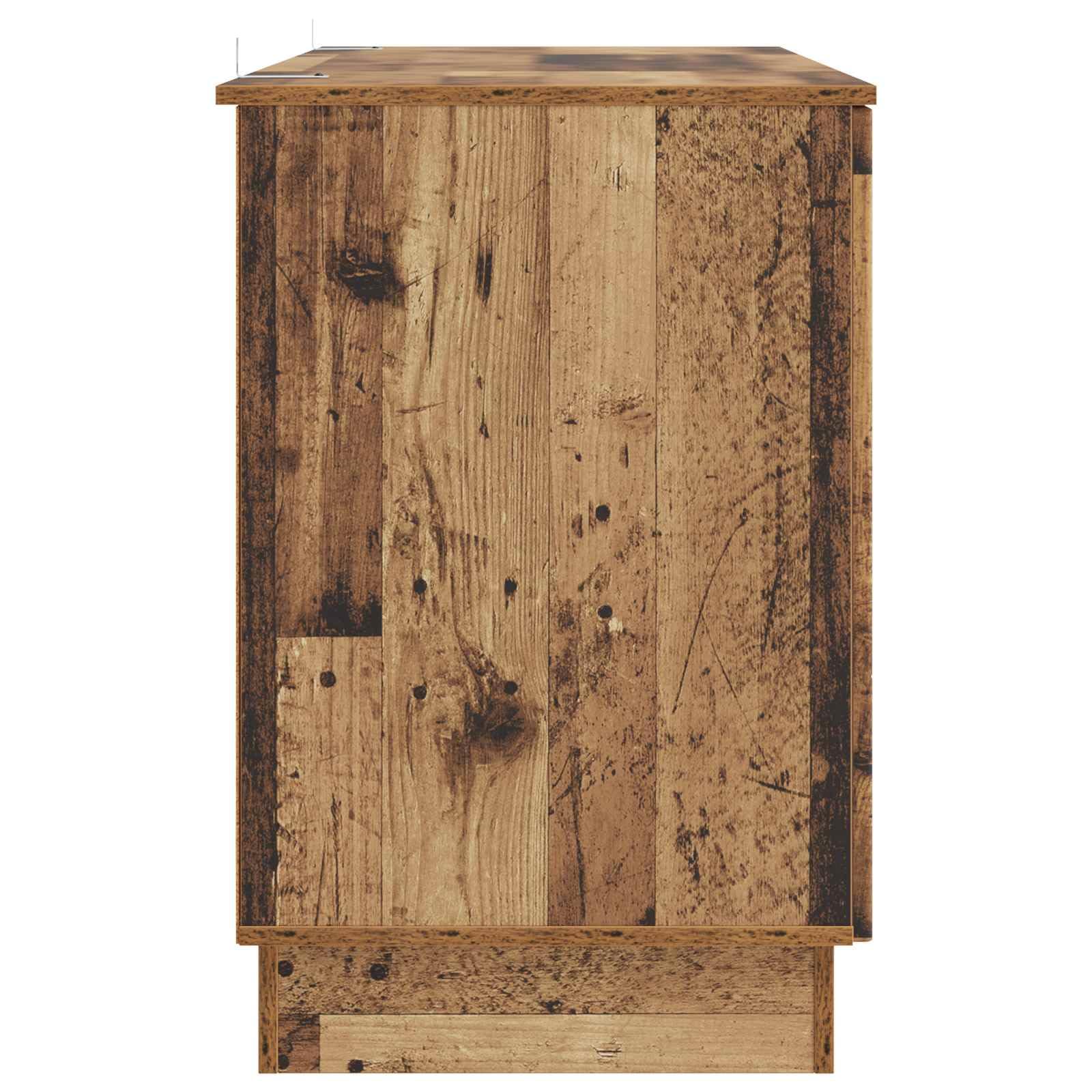 Scrivania in Legno Ingegnerizzato 142,5x50x75 cm Legno Antico | Tavolo da lavoro con ante e ripiani interni per organizzare lo studio, l'ufficio o il soggiorno moderno.