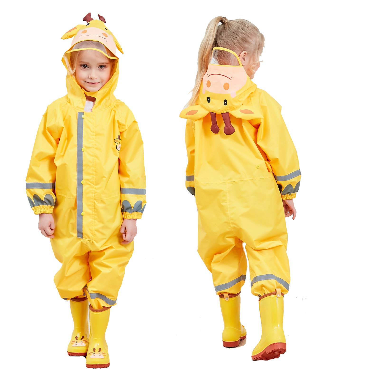 Combinaison Imperméable Enfant Avec Capuche - Animaux Mignons - 3-10 Ans - Garçon Fille