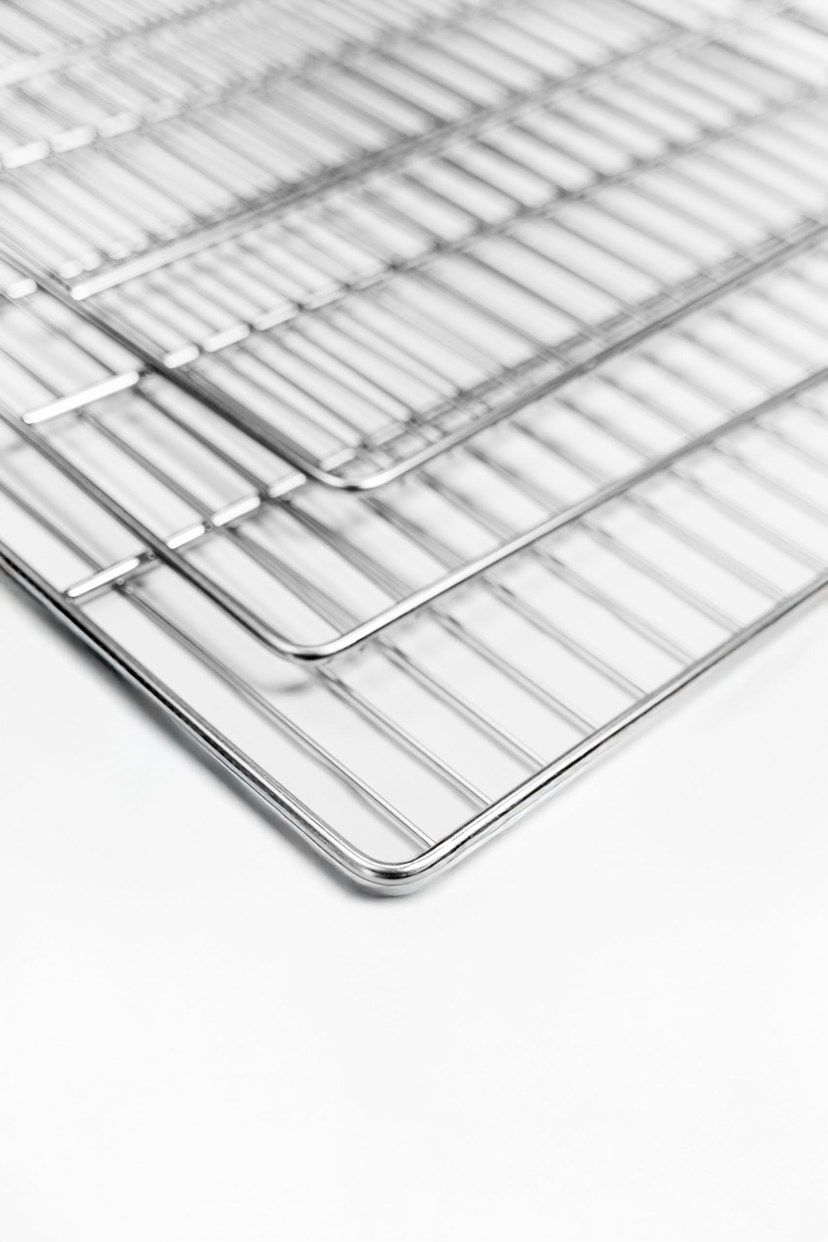 Lot de 3 grilles de four en acier inoxydable pour aliments, dimensions 65 x 53 cm