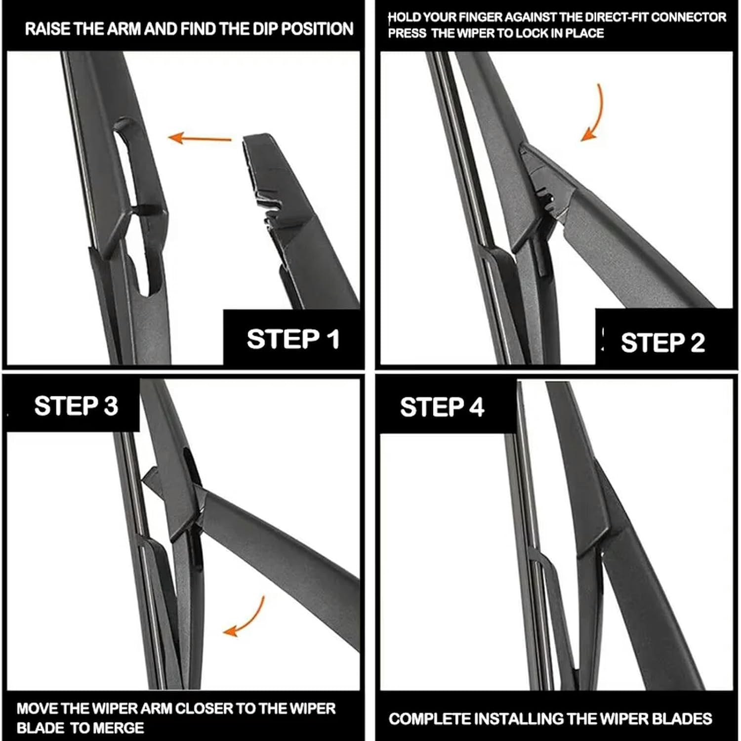 Car Wiper 12" Rear Wiper Blade Arm Set Kit Windshield Windscreen Tailgate Window Wiper for Renault Kwid 2019 2020 2021 2022