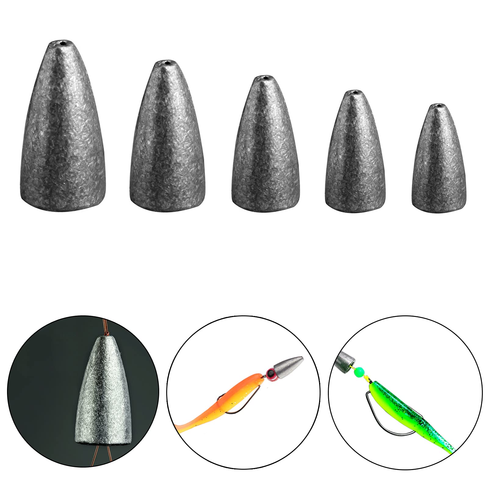 Set Piombi Da Pesca Drop-Shot - 25 Pezzi Con Clip, Pesi 3.5g/5g/7g/10g/14g, Per Lucioperca E Spigola - Foto 11