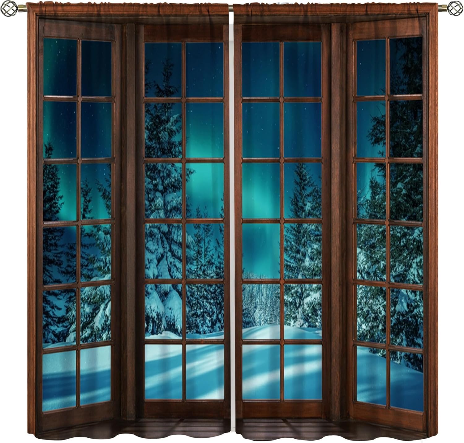 Vorhänge Schlafzimmer 3D Waldlandschaft 170X200 cm (B + H) Vorhang Gardinen Blickdicht Mit Ösen Thermovorhang Lichtdicht Für Wohnzimmer Schlafzimmer Kinderzimmer/Uv-Schutz-882876632