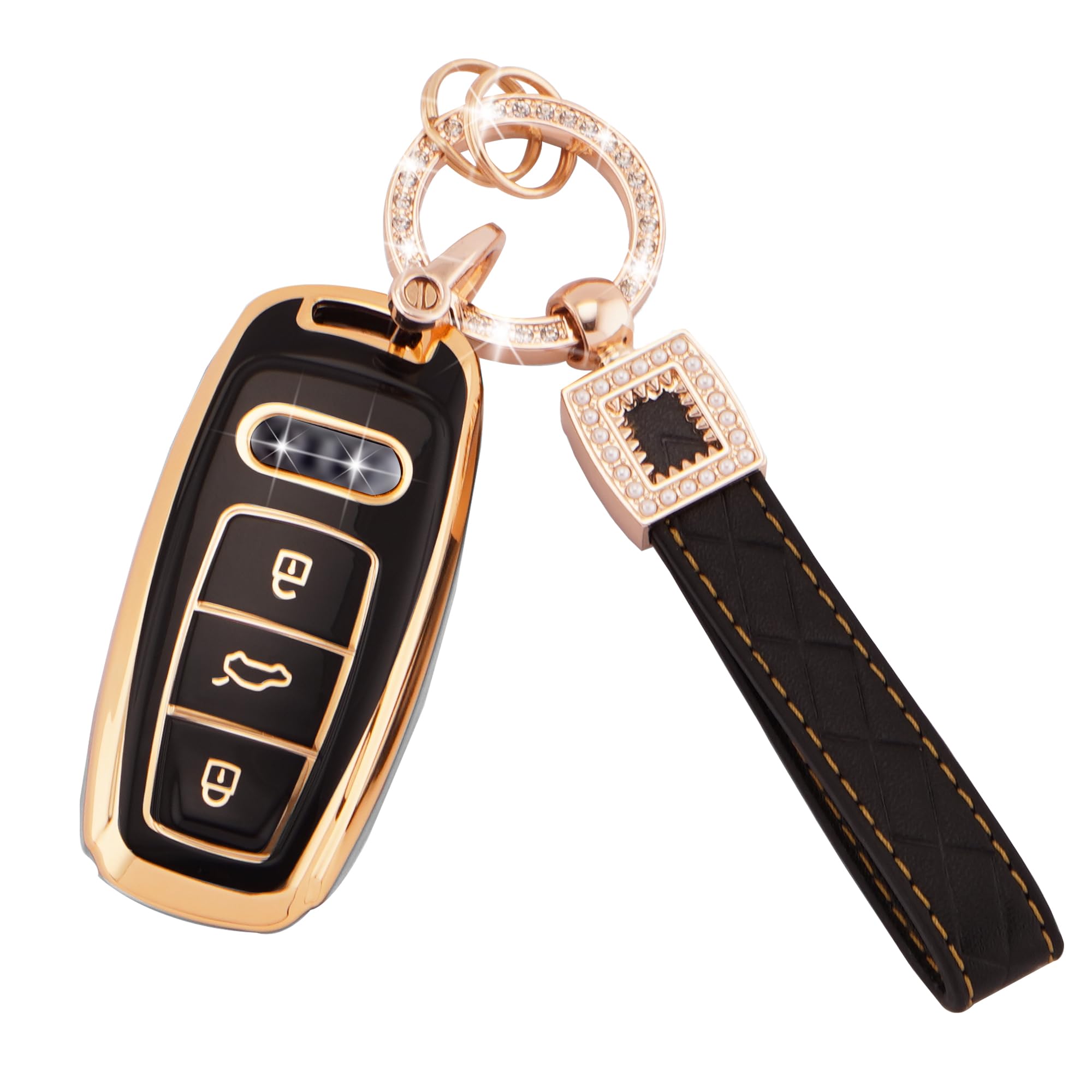 Car Key Fob Case Fit for Peugeot 107 207 307 307S 308 407 607 807 3008 5008 Citroen C2 C3 C4 C5 C6 C8 Xsara 2 Buttons Flip Folding Key Case Shell with Leather Keychain Lanyard (BP-Pgt-2F) — view 39