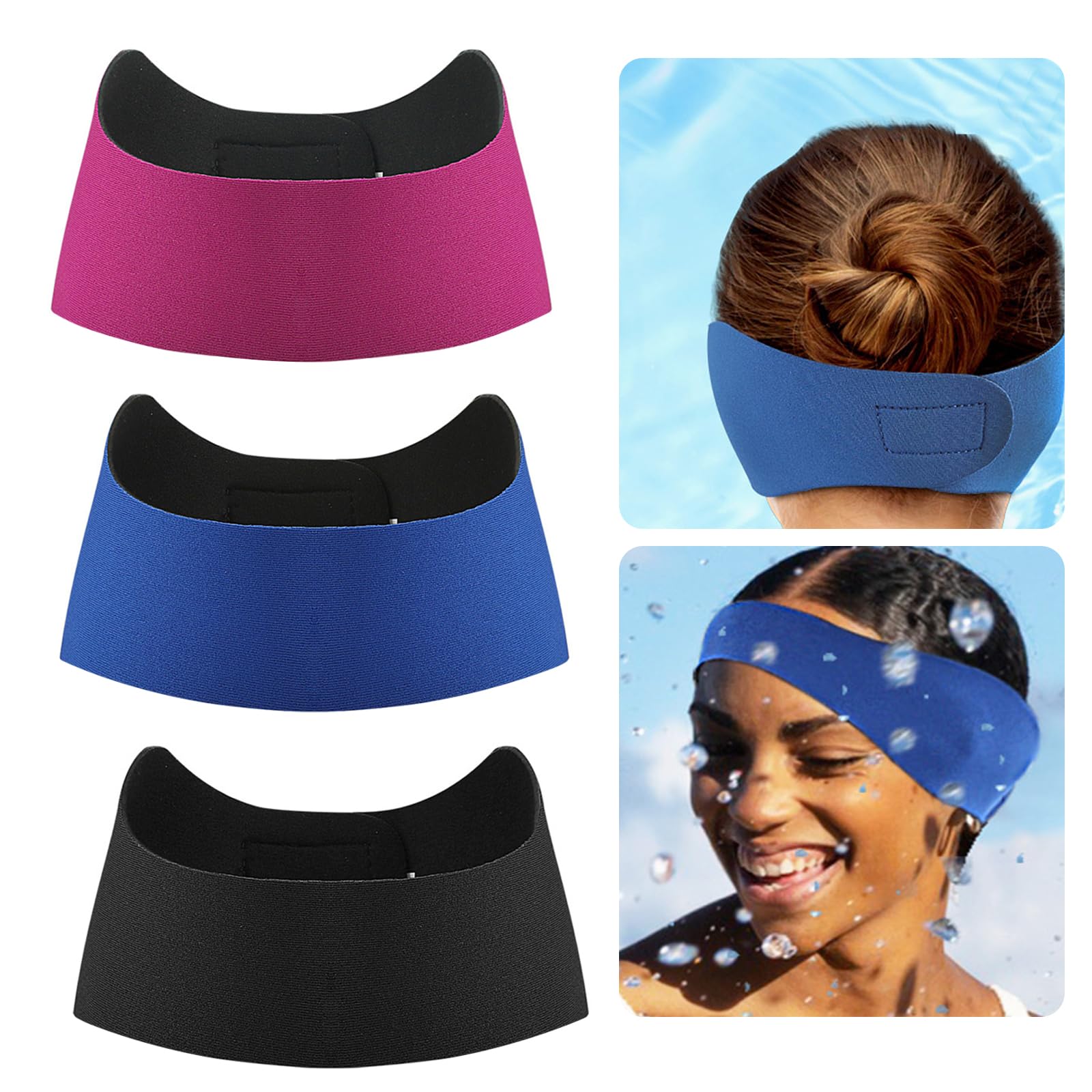 Zkhxhtg Swim Ear Hair Band Swimming Pool Headband Protections Hair Guard for Shower Easy to Use