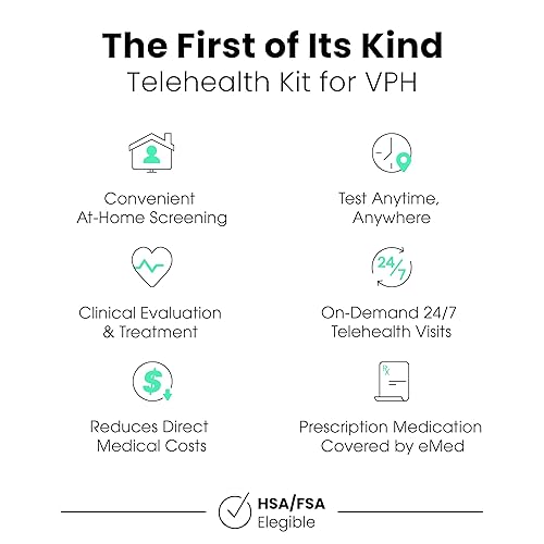 Miniatura 4 de eMed Kit de telesalud COVID-19, 2 paquetes, 2 pruebas, prueba rápida de antígeno COVID-19 en el hogar autorizada por la FDA EUA, evaluación clínica