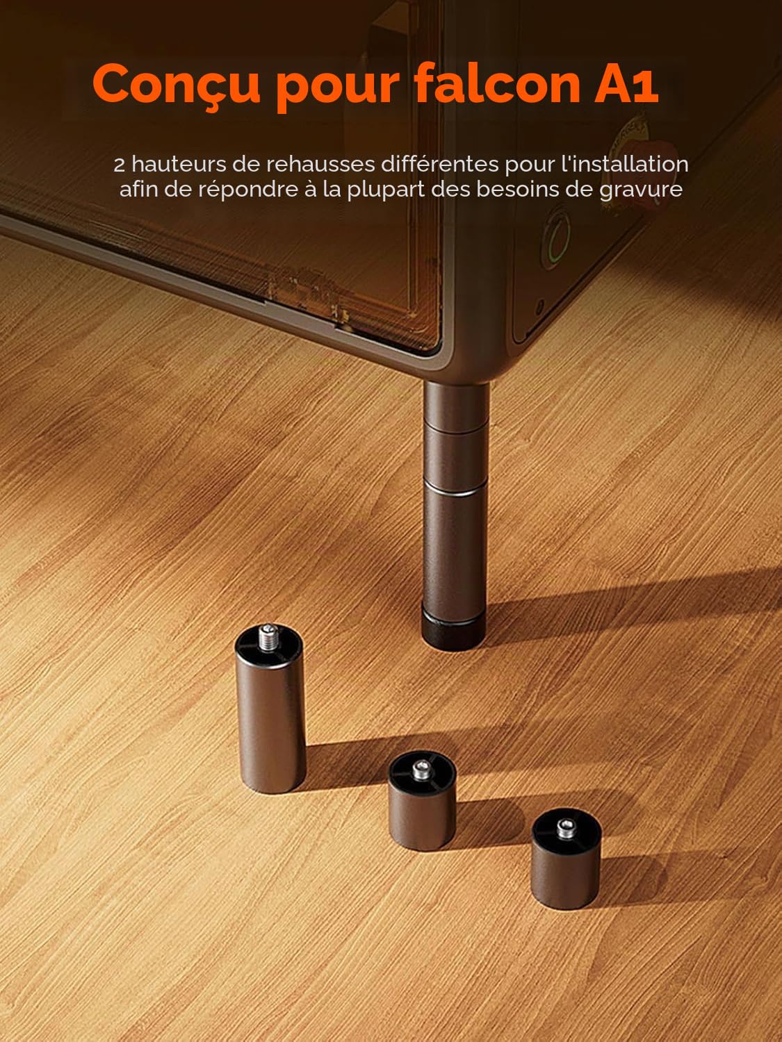 Creality Officiel Rouleau Rotatif laser Avec Rehausseurs pour Graveur Laser Falcon A1, Accessoires De Gravure Pour Objets Cylindriques, Verres à Vin, Anneaux