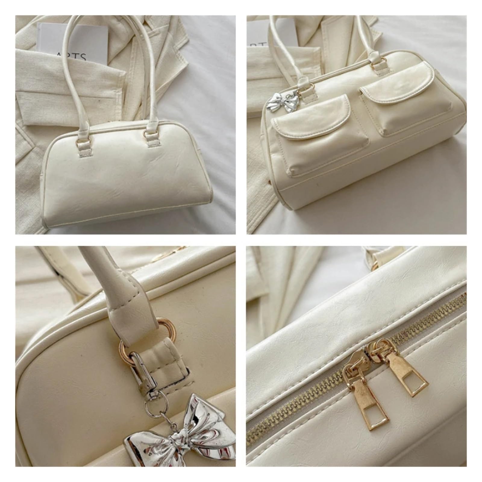 Bolso bandolera Retro Solid Long Shoulder Bags For Women Pu Leather Ladies Underarm Bag Commuter Tote Small Pocket Design Female Handbags Purse