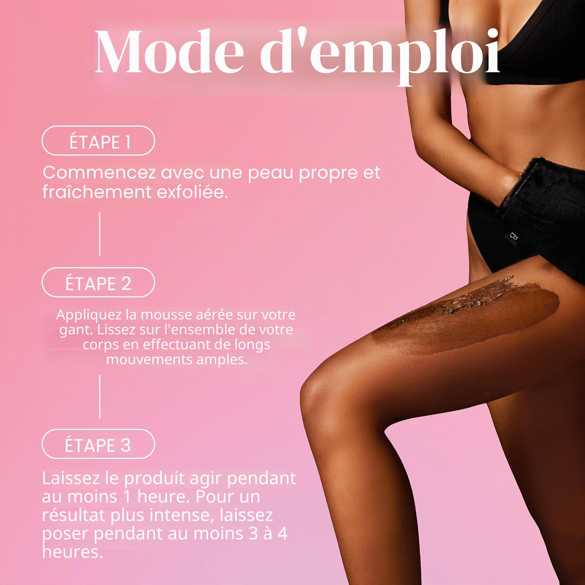 Bali Body Autobronzant Express 1 heure – Mousse bronzante ultra foncée à séchage rapide, sans traces | Convient à tous les types de peau, végétalien, sans cruauté envers les animaux et fabriqué en