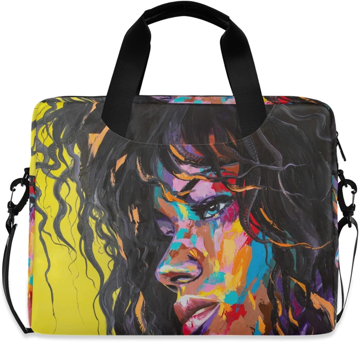 ALAZA Boho Crescent Moon Sun Mandala Laptop Case Bag Sleeve Portable Crossbody Messenger Briefcase w/Strap Handle, 13 14 15.6 inch