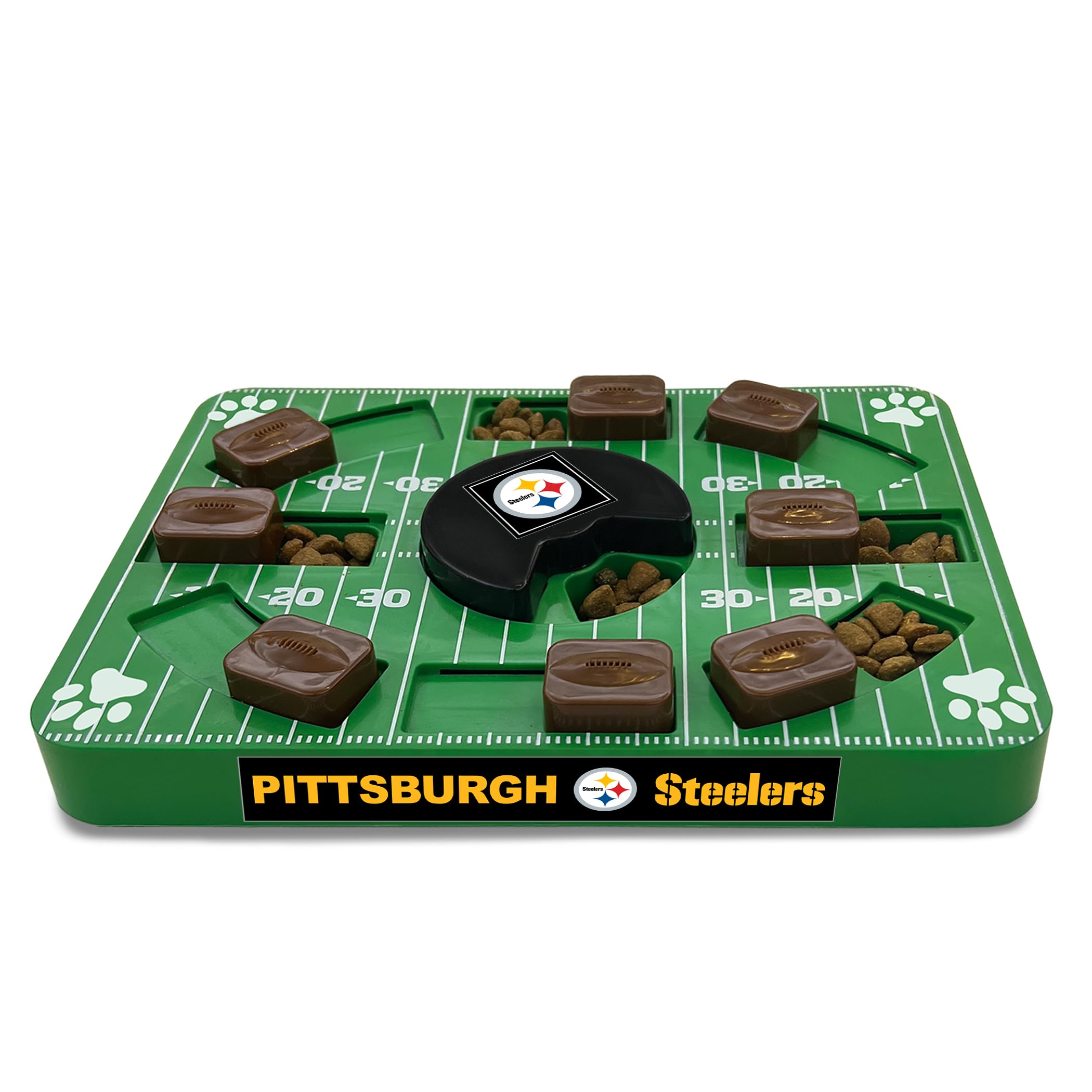 Pets First NFL Pittsburgh Steelers Puzzle Toy for Dogs, Slow Feeder Board for Pets, Interactive Doggie Treat Toy