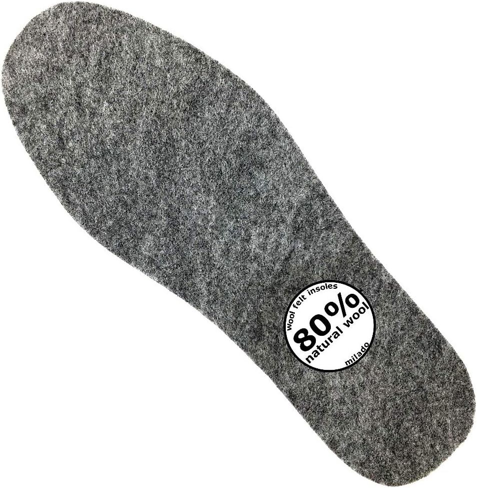 Wool Felt Warm Insoles,Felt Insoles for Boots and Shoes,Wool Insoles for Men (Men's 10/Women's 11)