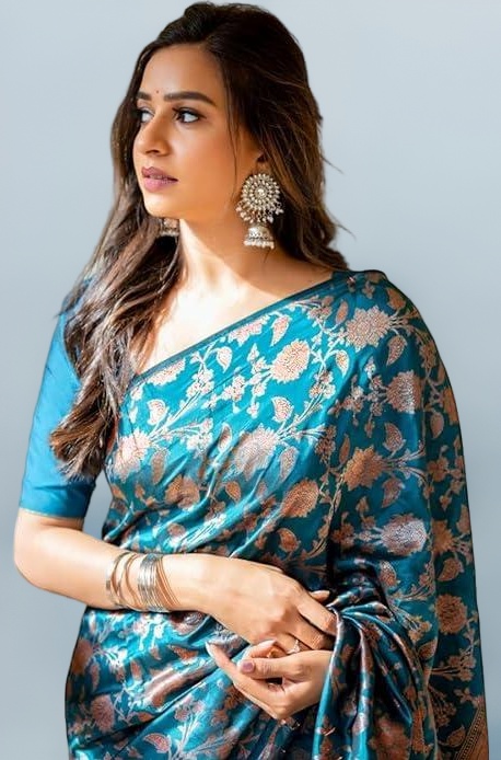 ZECVA Women's Soft Kanjivaram Silk Saree For Women With Attach Unstitch Blouse Piece