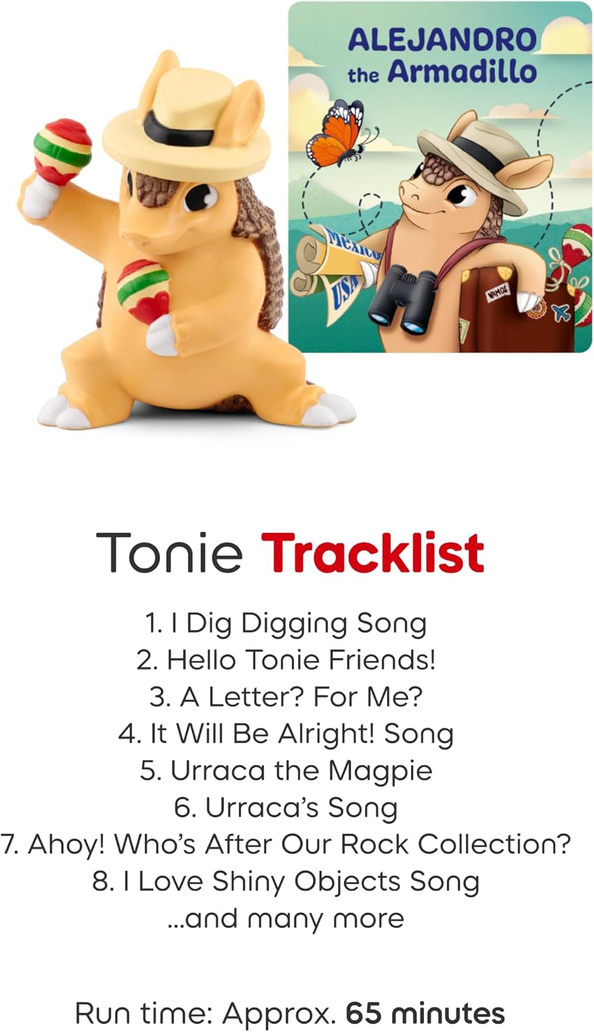 Tonies Alejandro the Armadillo Audio Toy Figurine [English/Spanish]