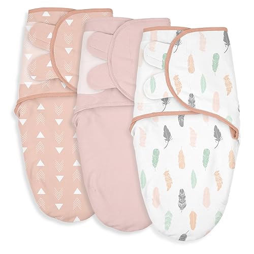 Saco de dormir orgánico para bebé, paquete de 3 pañales para recién nacidos, artículos esenciales para bebés, bebés de 0 a 3 meses, 100% algodón,