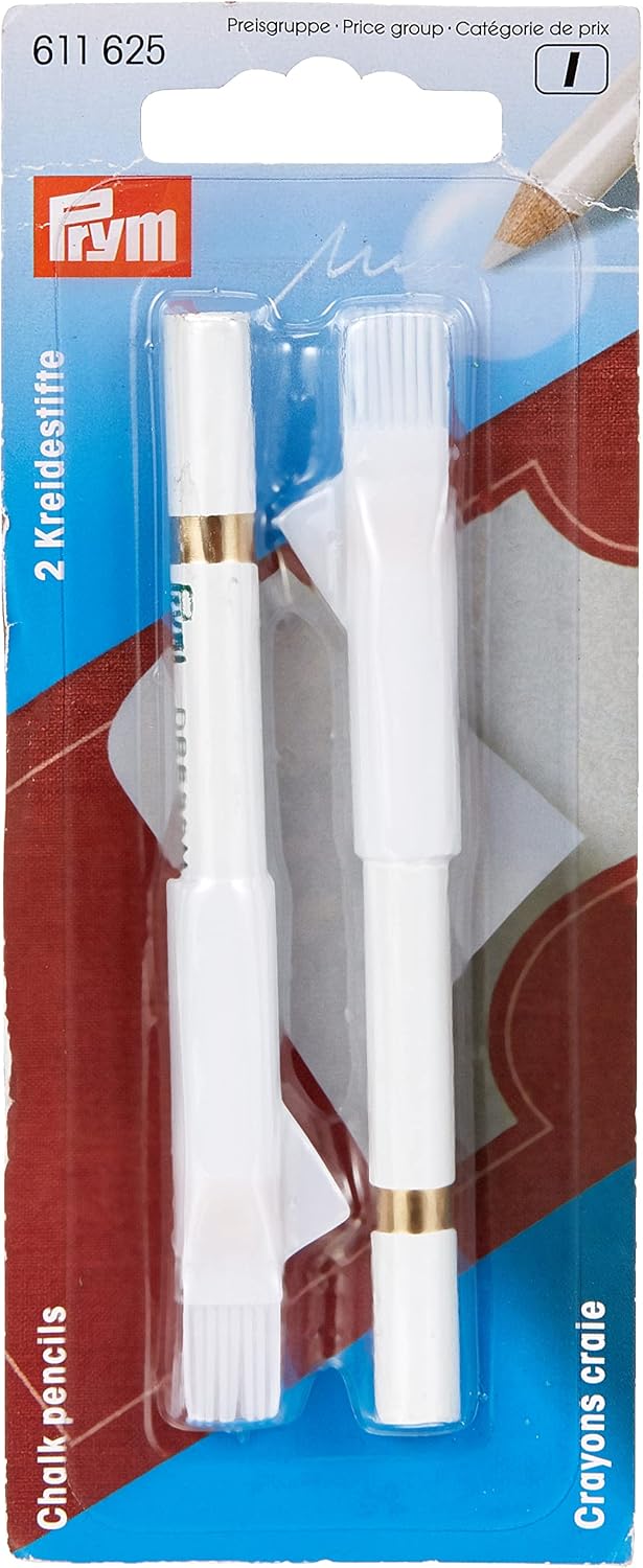 Prym Chalk Pencils + Brush White