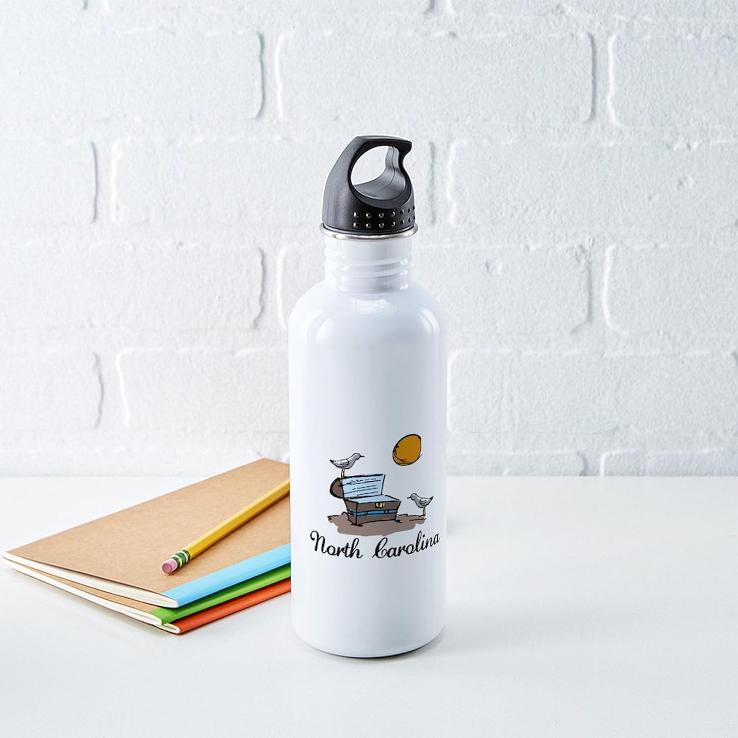 CafePress North Carolina Stainless Water Bottle 1 1.0L (34 oz) Stainless Steel Water Bottle