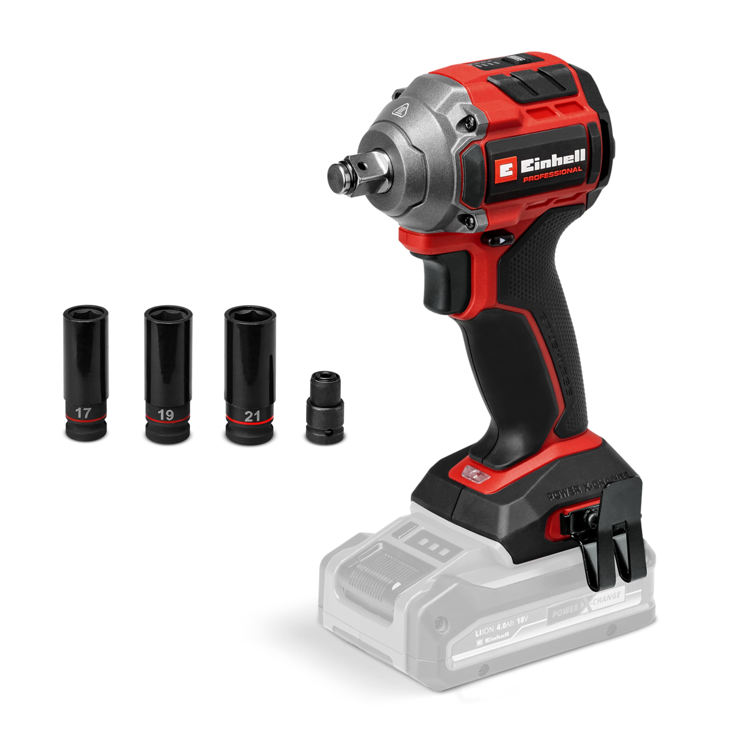 Einhell Professional Pxc 18V Compact Impact Wrench 260Nm Body Only In Red