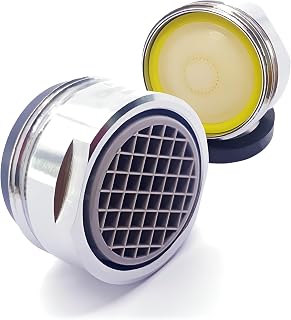Manestein Aireador de 2 unidades, limitador de caudal de 1,7 l/min, ahorro de agua y fácil cuidado, regulador de flujo para grifo, Aerator con rosca exterior M24, regulador de volumen de agua, cromado