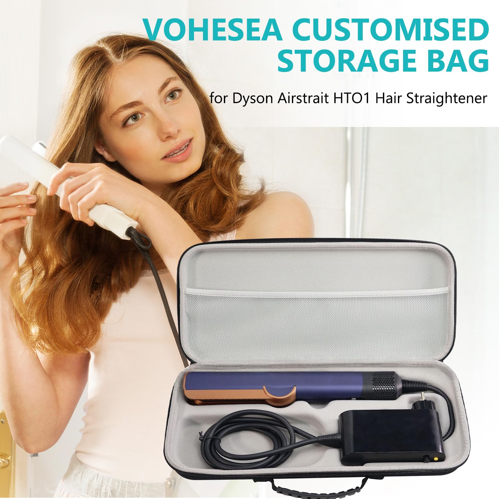 Hard Travel Case Compatible with Dyson Airstraight HT01Hair Straightener - Image 4
