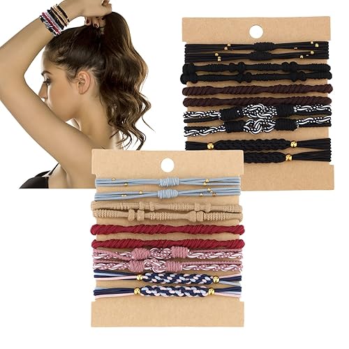 20 ligas bohemias para el cabello para mujer, coleteros elásticos que no dañan el cabello, pulseras para cola de caballo, lazos finos para el disponible en Yaxa El Salvador