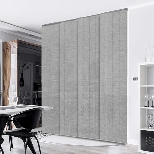 GoDear Design Panel deslizante ajustable para colgar habitaciones, 45.8 a 86 pulgadas de ancho x 96 pulgadas de alto, persianas verticales