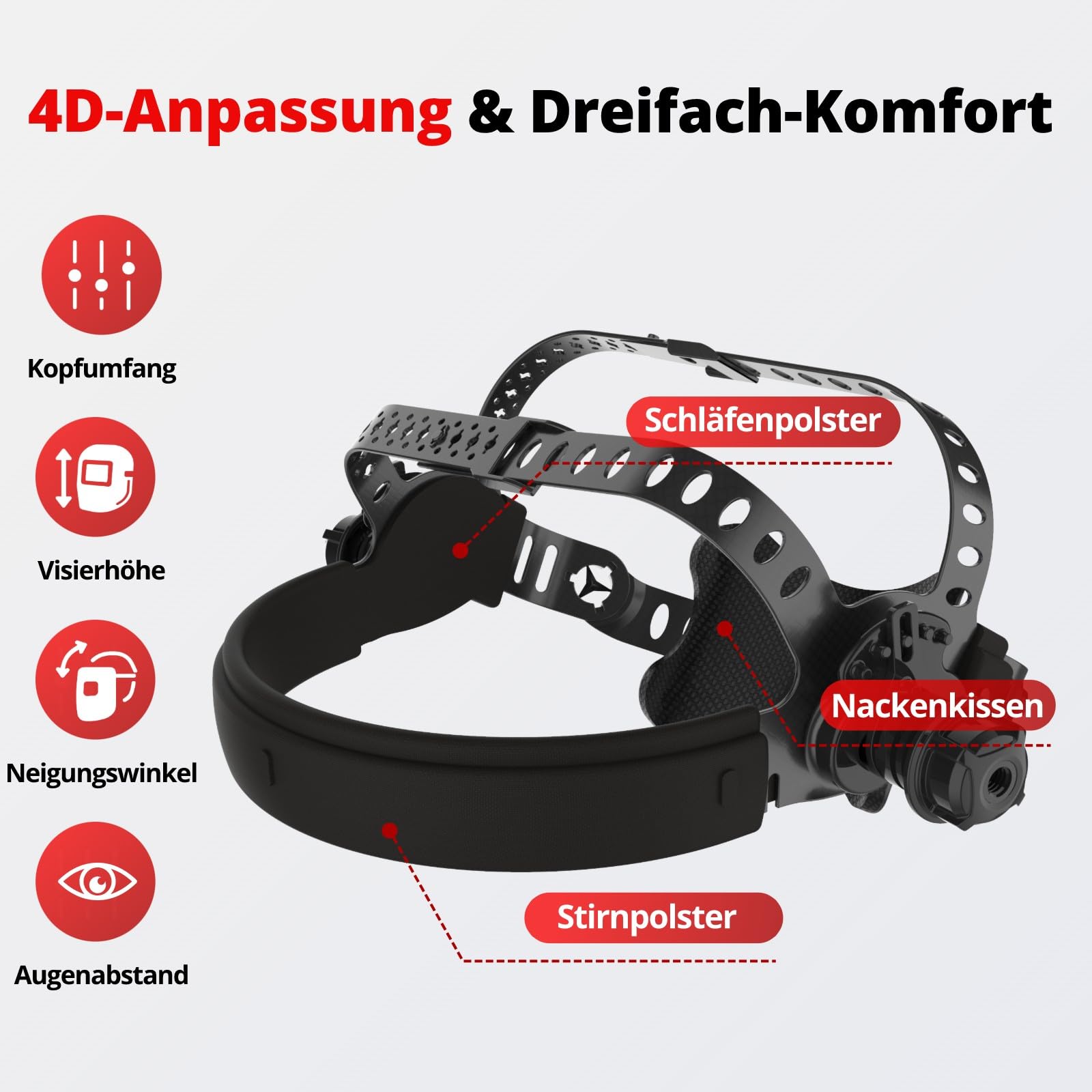 Automatik-Schweißhelm | Schweißmaske True-Color DIN4-9/13, Optik 1/1/1/1 & Auto-Dimming Technologie | Schweisshelme Pro mit Solar+Batterie Dualsystem
