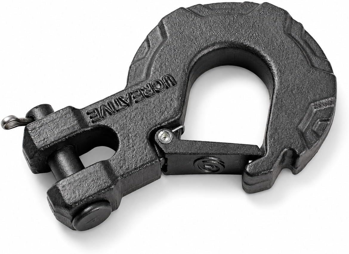 Ucreative Recovery 5/16 inch Clevis Slip Hook with Safety Latch - Heavy Duty Forged Steel Towing Winch Hook for ATV UTV 1PC