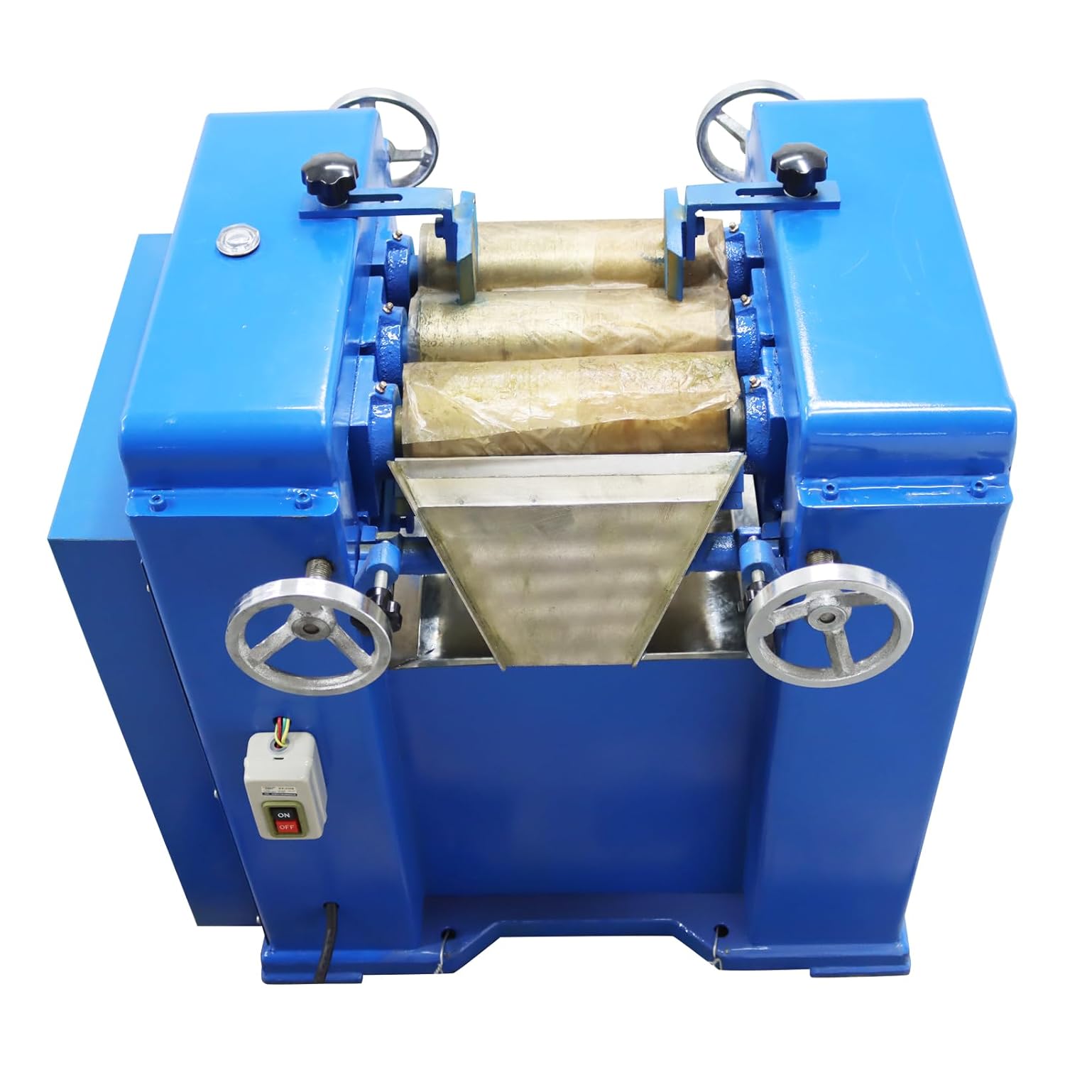 Three-Roll Pigment Grinder Machine 220V 60HZ 3PH Lab Three Rolls Mill Grinder 3-18 m Ointment Milling Machine for