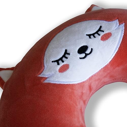 Vista 28 de Sexysamba Reposacabezas y almohada de cuello de dibujos animados para niños y niñas, adolescentes, accesorios de viaje para avión, automóvil