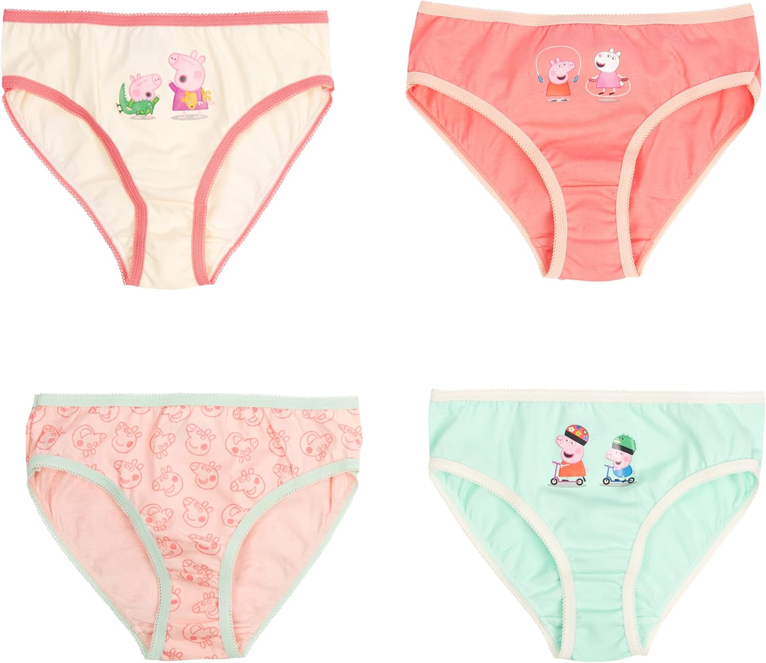 Peppa Pig - Mutandine Per Bambine - Slip Di Cotone Morbido - Pantaloni Per Bambine Confezione Da 5 Con 5 Disegni Diversi - Rosa - Età 3-4 - Foto 8