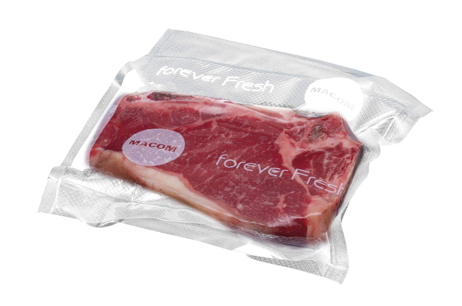 Macom Forever Fresh VAC1090 Macchina Sottovuoto per Alimenti, Automatica con 4 Diverse possibilità di Confezionamento & 703 2 Rotoli per conservazione sottovuoto dei cibi, Plastica