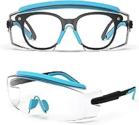 Vista 24 de Gafas de seguridad antivaho Gafas de seguridad sobre gafas protectoras con lentes antiarañazos ajustables