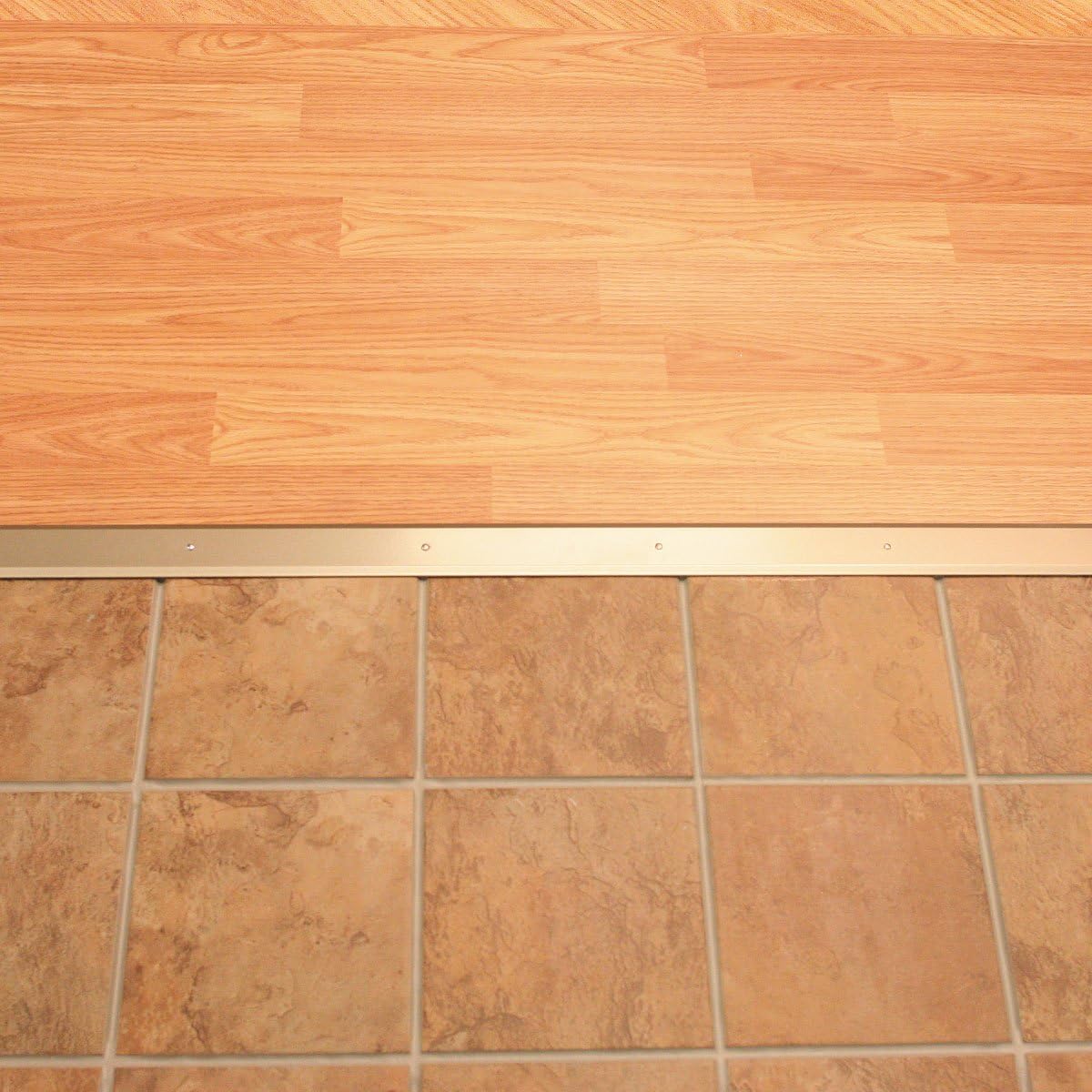 M-D Building Products 49010 M-D Premium Flat Saddle Threshold, 36 in L X 1-3/4 in W X 1/8 in H, Aluminum, 36.25" L x 2.61" W x 1.75" H, Satin Nickel - Door Thresholds - 