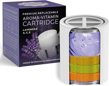 AquaHomeGroup Vitamin C E A Cartridge, Lavender Aroma, Reduces Chlorine