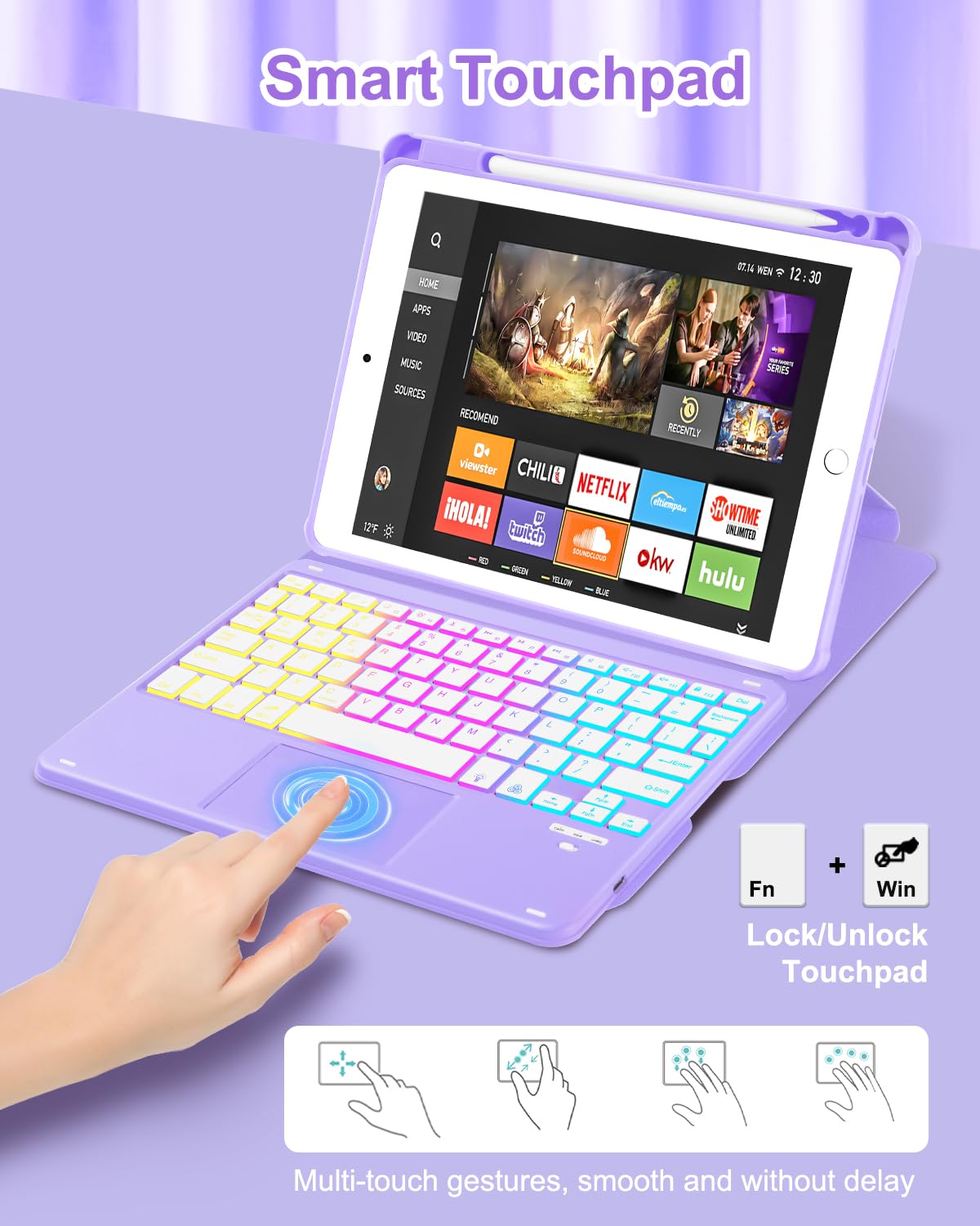 Amazon.com: MePadKey Touchpad Keyboard Case for iPad 9th /8th/7th