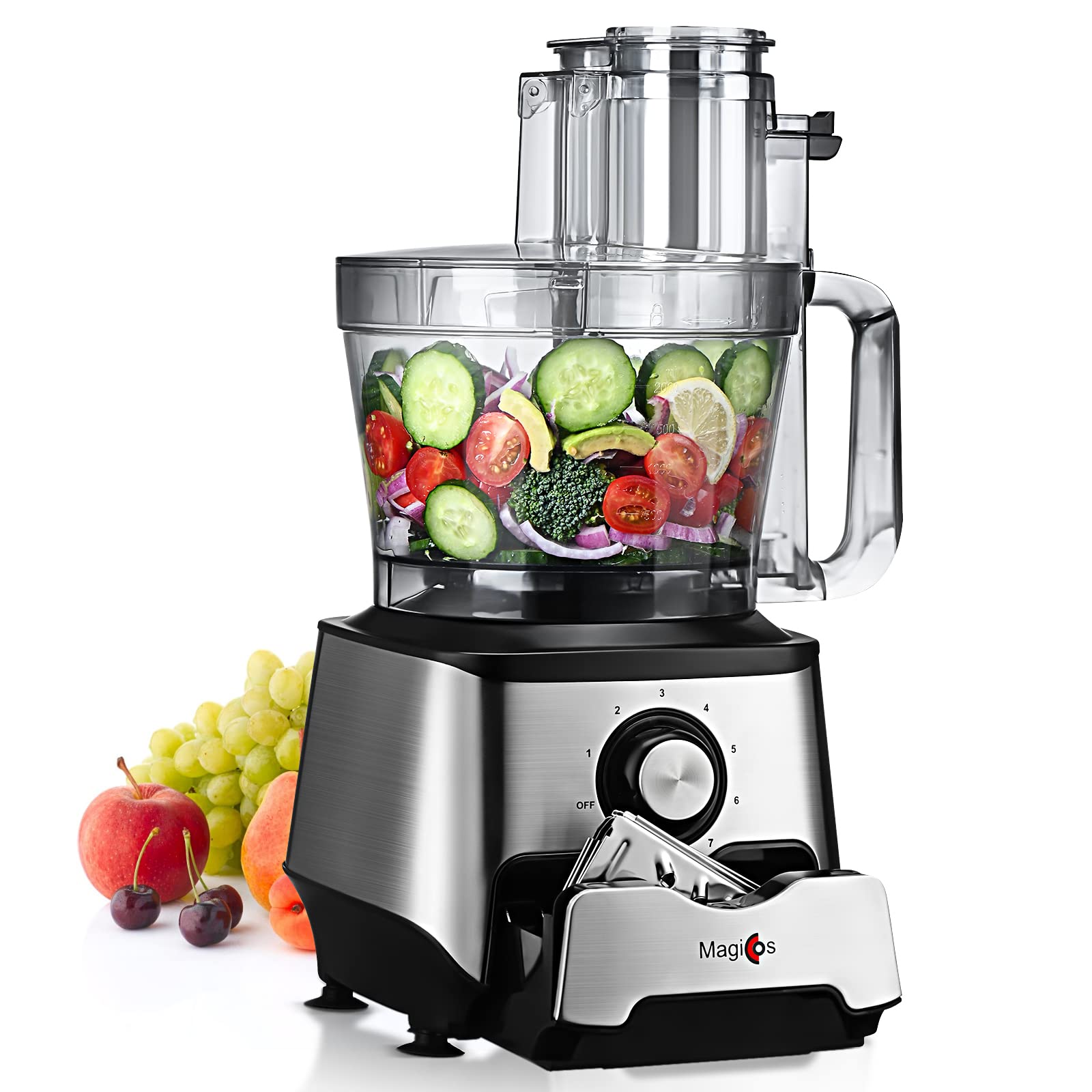 Buy Food Processors 2022 MAGICCOS 1000W 14 Cup Food Processor, Large