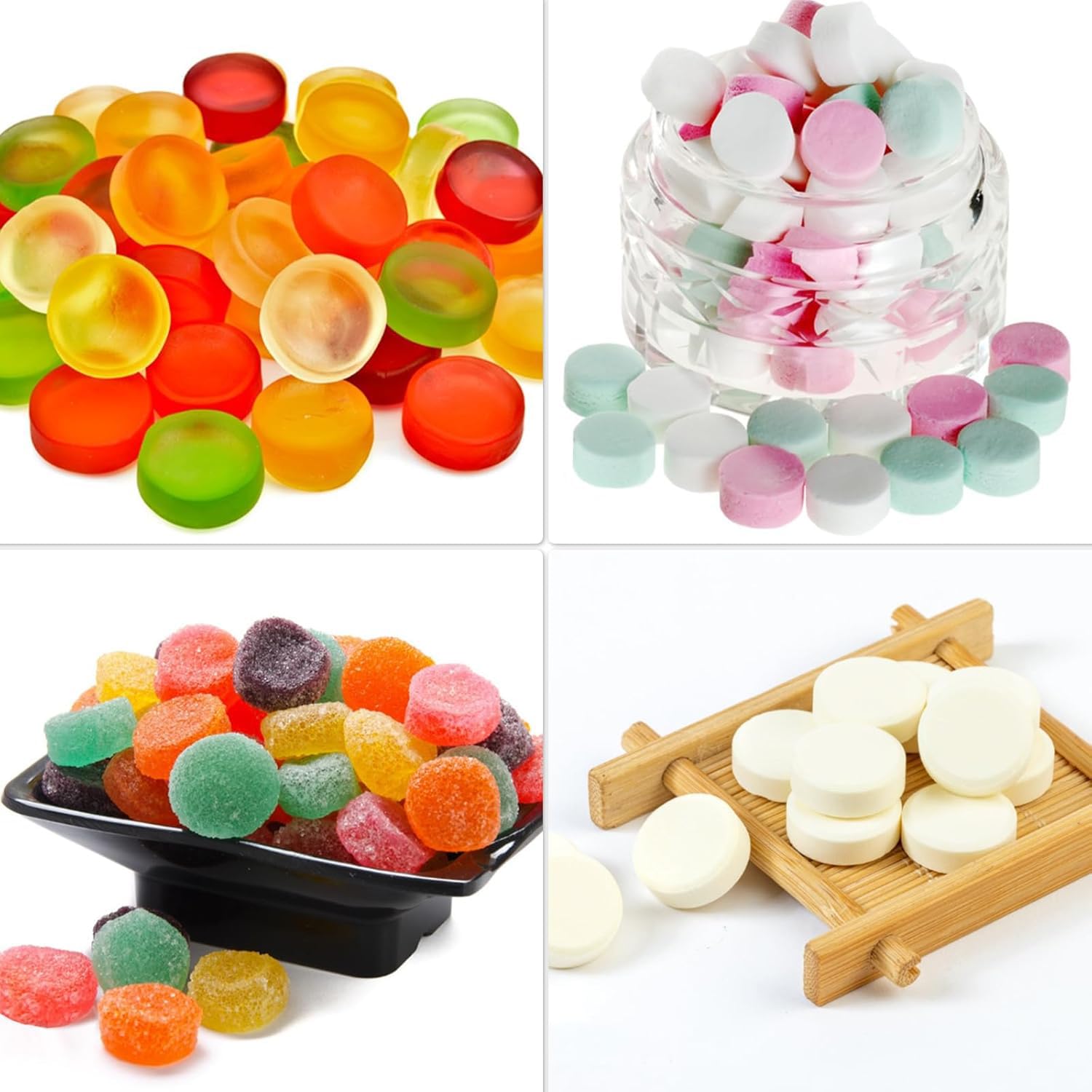 YXHZVON Set 4 Stampi In Silicone Per Cioccolatini: 55 Cavità + 4 Contagocce - Antiaderenti E Riutilizzabili - 2