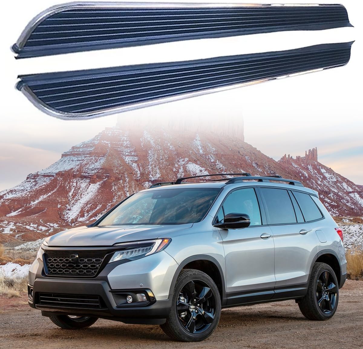 Running Board Side Step Aluminum Fits for Honda Passport 2019 2020 2021 2022 2023 2024 2025 Pedal Nerf Bar 2Pcs Fixed