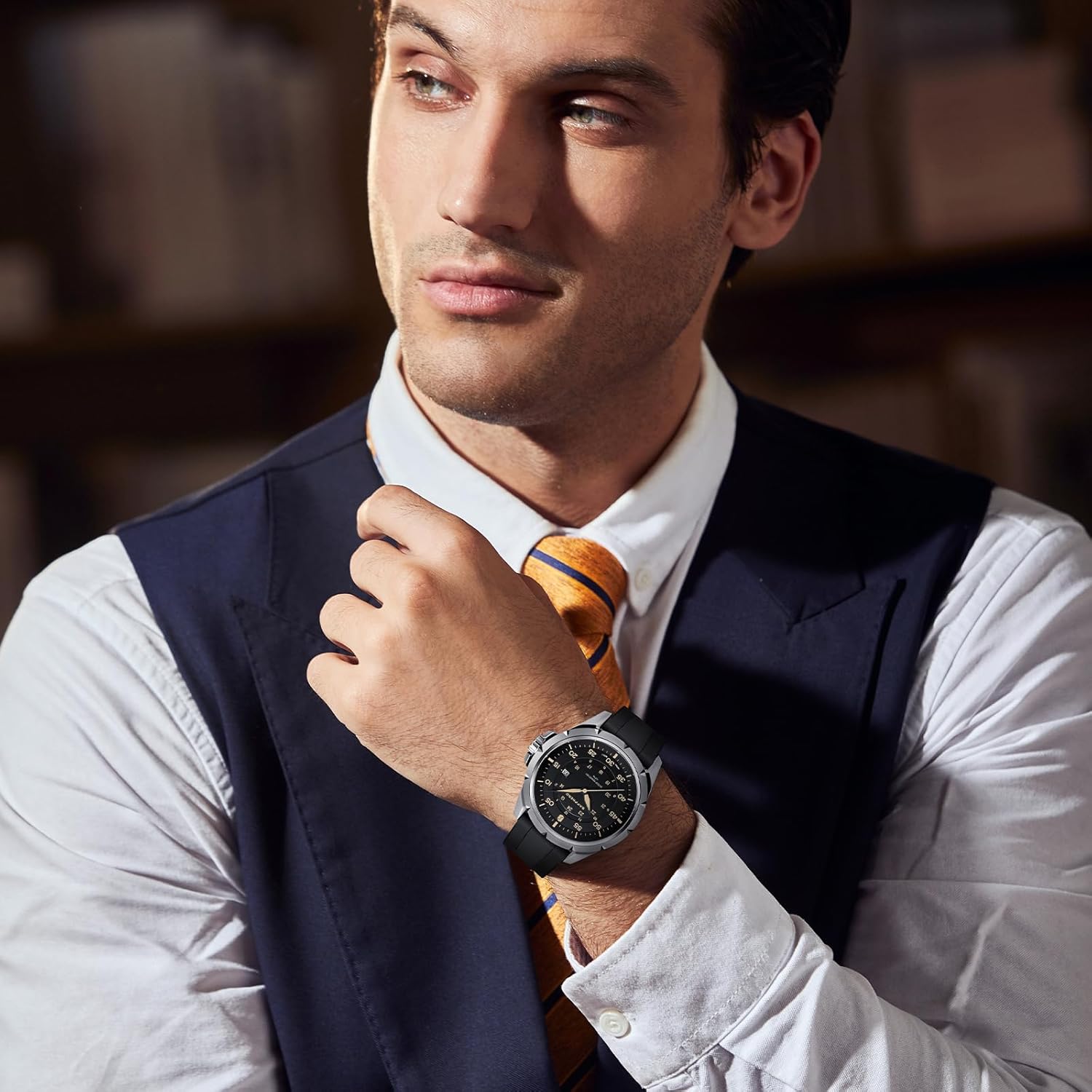 SAPPHERO Men's Watch Military Sports Watch 50M Water Resistant Luminous Pointer 3 O'Clock Date Window Durable Adjustable Nylon Strap Casual Watch for Men - Image 2