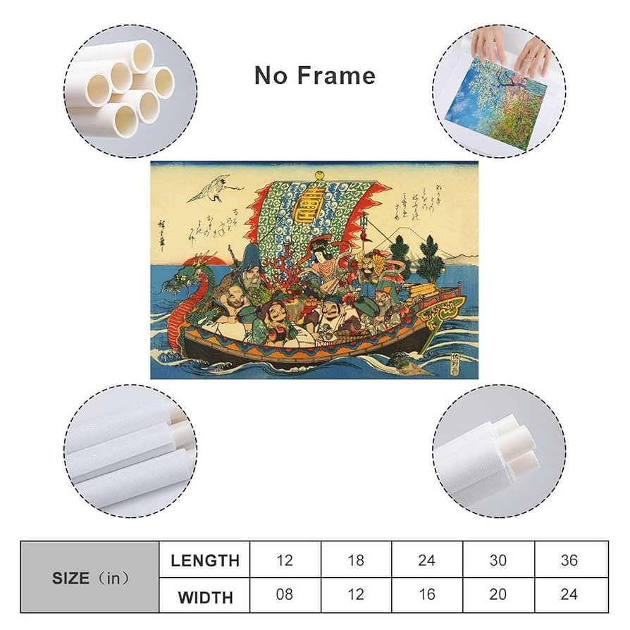 Amazon.co.jp: 1750年代 幸運の7つの神 日本のタイトル七福神