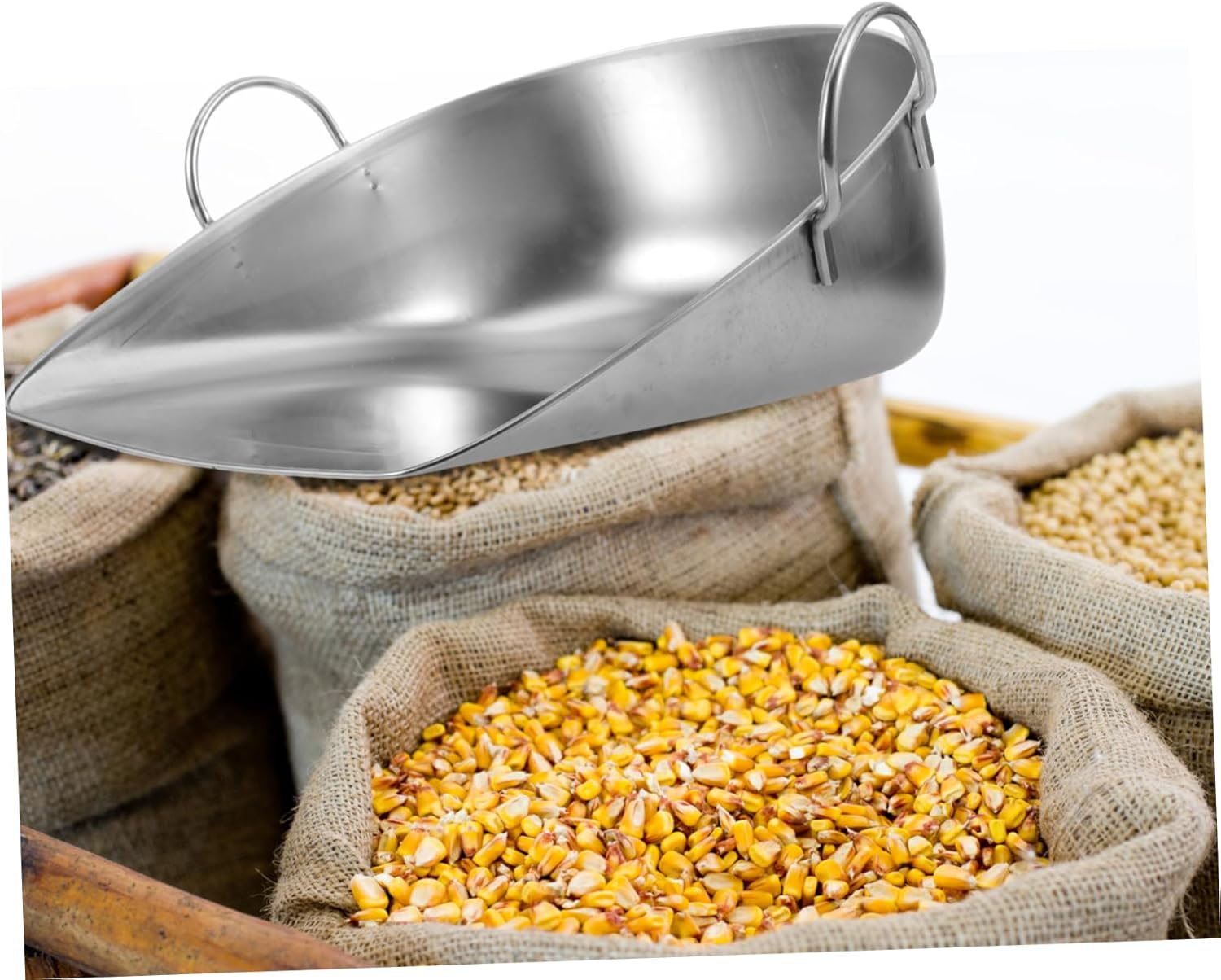 Multi-use Grain Shovel Ergonomic Handle for Efficient Waste Collection Farms and Gardens Dustpan for Handheld Cleaning and Transfer