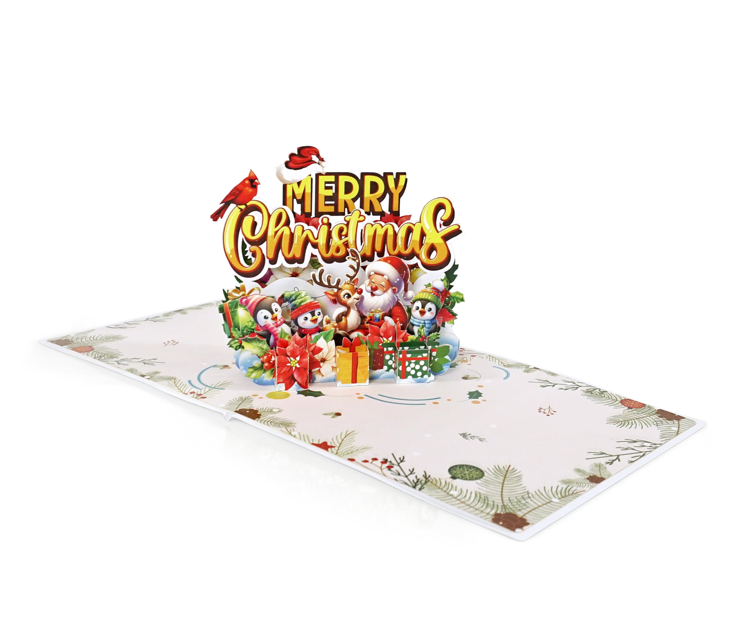 CUTPOPUP Merry Christmas Cards 2025, Pop Up Christmas Cards w Envelope, 3D Xmas Card - Image 2