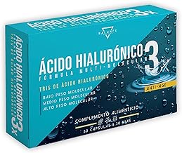 ACIDO HIALURONICO | Acido Hialuronico Capsulas | Fórmula multimolecular de dosis alta con ácido hialurónico de peso molecular alto, medio y bajo | 30 cápsulas vegetarianas